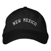 New Mexico bestickte anpassbare Cap Black Baseballkappe (Vorderseite)
