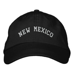 New Mexico bestickte anpassbare Cap Black Baseballkappe