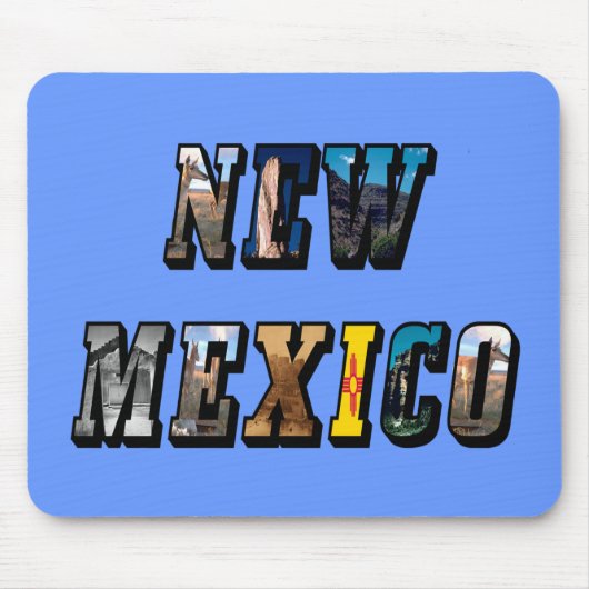 New Mexico Bildtext Mousepad (Vorne)