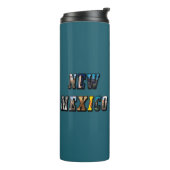 New Mexico Bildtext Thermosbecher (Nach links gedreht)