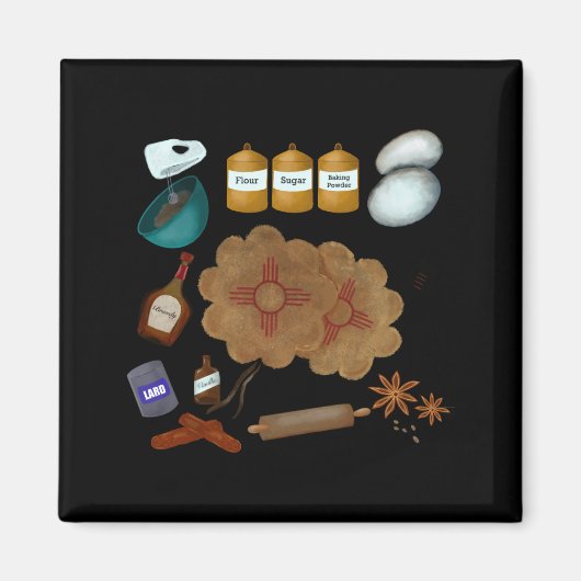 New Mexico Biscochito Cookies Zia Sun Toddler Magnet (Vorne)