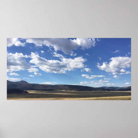 New Mexico Blue Sky Friedlich Clouds Fotografie Poster (Vorne)