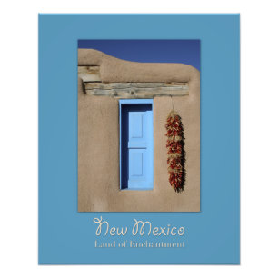 New Mexico Blue Window Foto Print