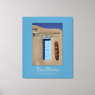 New Mexico Blue Window Wrapped Canvas Leinwanddruck