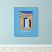 New Mexico Blue Window Wrapped Canvas Leinwanddruck (Insitu (Holzboden))
