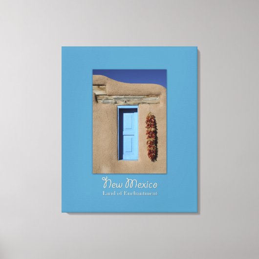 New Mexico Blue Window Wrapped Canvas Leinwanddruck (Vorderseite)