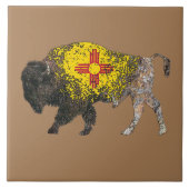 New Mexico Buffalo Spirit Keramik Tile Fliese (Vorderseite)