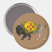 New Mexico Buffalo Spirit Magnet (Vorderseite/Rückseite)