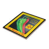 New Mexico Chile Land der Verzauberung Rot oder Gr Fliese (Seite)