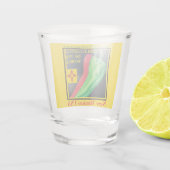 New Mexico Chile Land der Verzauberung Rot oder Gr Schnapsglas (Rückseite)