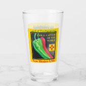 New Mexico Chile Land der Verzauberung Tea Beer Glas (Rückseite)