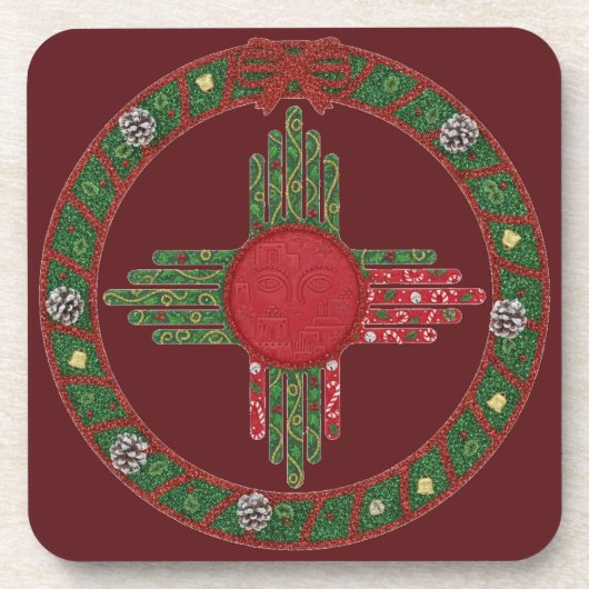 New Mexico Christmas Getränkeuntersetzer (Vorderseite)