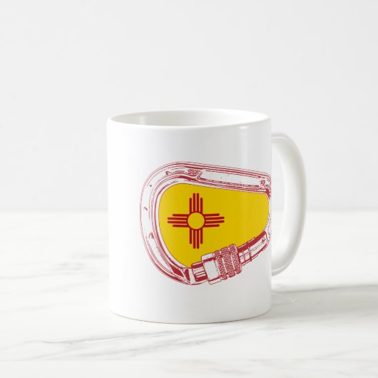 New Mexico Climbing Carabiner Kaffeetasse (VorderseiteRechts)
