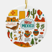 New Mexico Custom Family Trip Bewahren Weihnachten Keramik Ornament (Vorne)