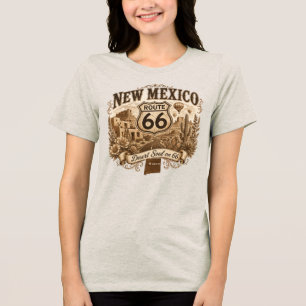 New Mexico Desert Soul Route 66 Heißluftballon Tri-Blend Shirt