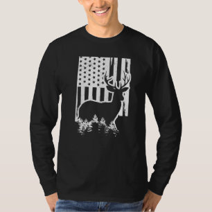 New Mexico-Elchjagd-Staatenkarte US-Flagge Patriot T-Shirt