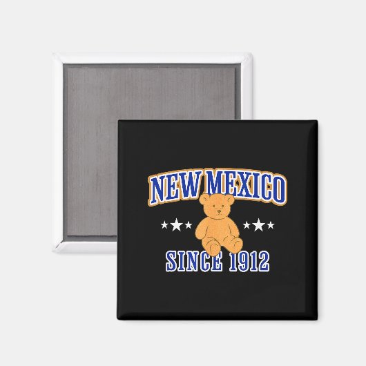 New Mexico Est. 1912, Nm Usa Patriotic Teddy Bear Magnet (Vorderseite/Rückseite)