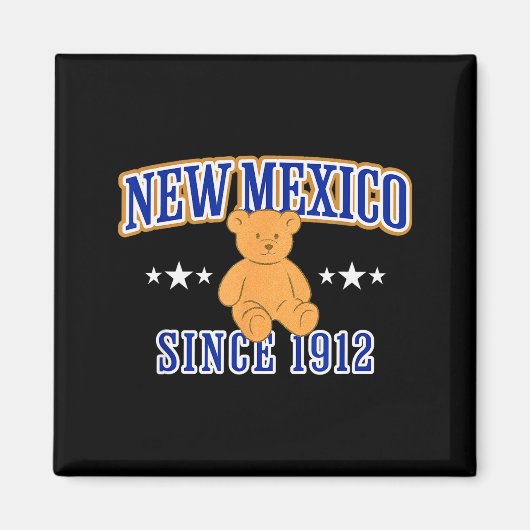 New Mexico Est. 1912, Nm Usa Patriotic Teddy Bear Magnet (Vorne)