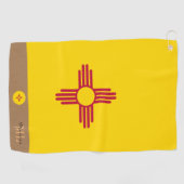 New Mexico Fahne & New Mexico mit Monogramm / Golf Golfhandtuch (Horizontal)