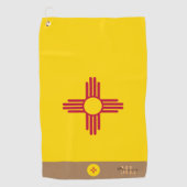New Mexico Fahne & New Mexico mit Monogramm / Golf Golfhandtuch (Vorderseite)