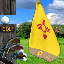 New Mexico Fahne & New Mexico mit Monogramm / Golf Golfhandtuch