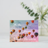 New Mexico Farbenfrohe Heißluftballons Postkarte (Stehend Vorderseite)