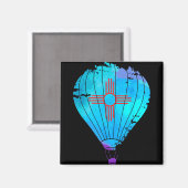 New Mexico Festival Hot Air Balloon Zia Gift  Magnet (Vorderseite/Rückseite)