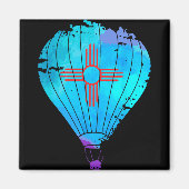 New Mexico Festival Hot Air Balloon Zia Gift  Magnet (Vorne)