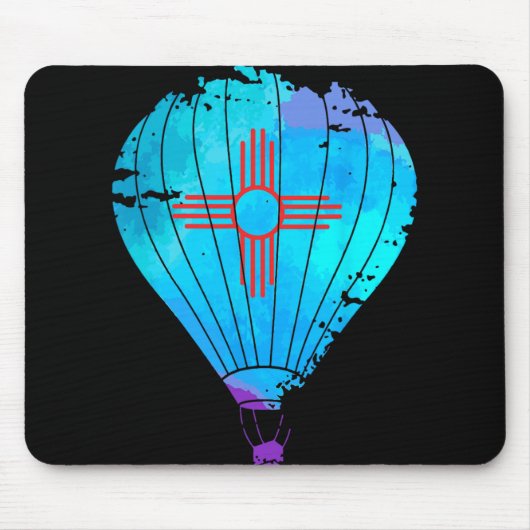 New Mexico Festival Hot Air Balloon Zia Gift Mousepad (Vorne)