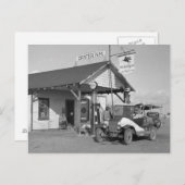 New Mexico Filling Station, 1936 Postkarte (Vorne/Hinten)