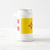 NEW MEXICO FLAG BIERGLAS (Vorderseite Links)
