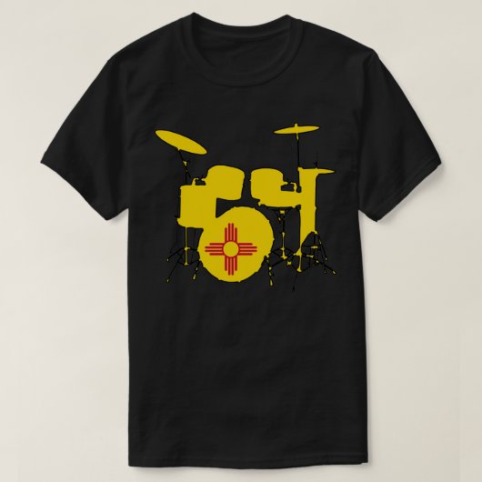 New Mexico flag drums  T-Shirt (Design vorne)