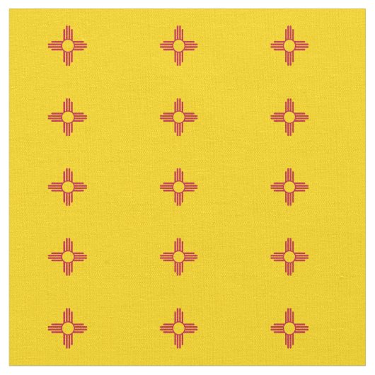 New Mexico Flag Fabric & Trendmode Stoff (Nahaufnahme)