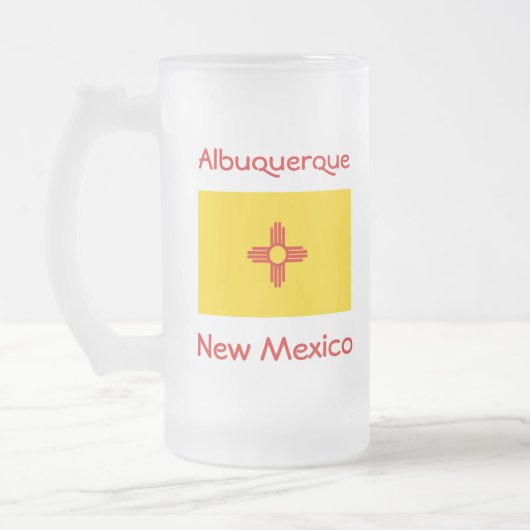 New Mexico Flag Map City Tasse (Links)