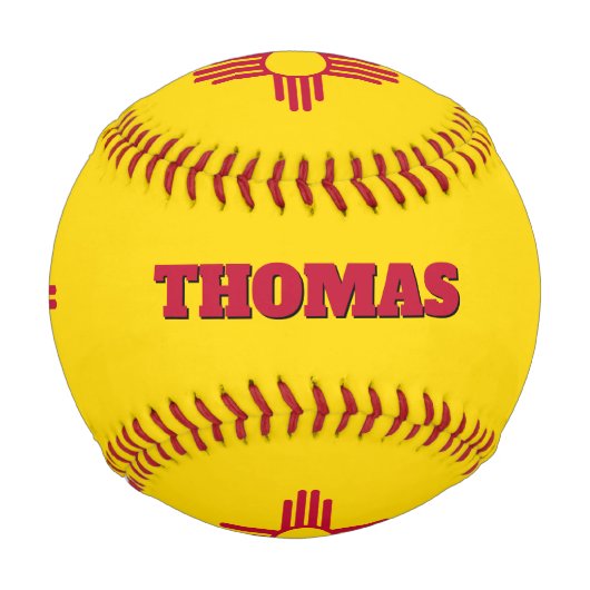 New Mexico Flag, Monogramm / Baseball Balls (Vorderseite)