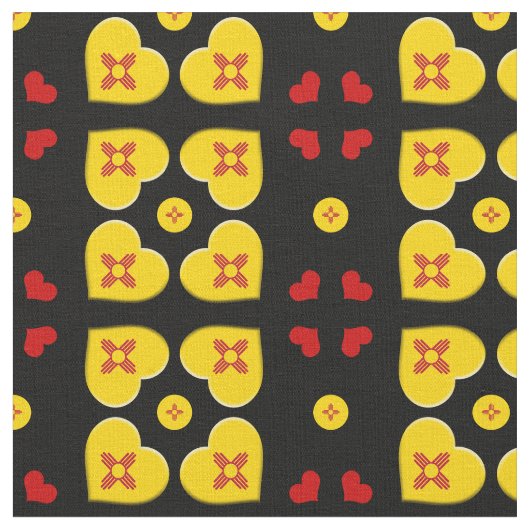 New Mexico Flag & New Mexico Herbstmode Fabric Stoff (Nahaufnahme)
