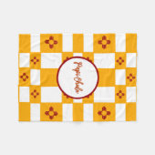 New Mexico Flag Red Zia Yellow Fleecedecke (Vorderseite (Horizontal))