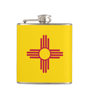 New Mexico Flag & Reise Mexiko USA Staaten/Sport Flachmann