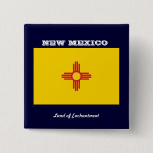 NEW MEXICO FLAG UND SLOGAN BUTTON