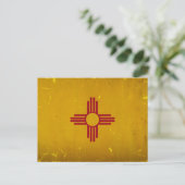 New Mexico Flag VINTAG.png Postkarte (Stehend Vorderseite)