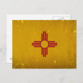 New Mexico Flag VINTAG.png Postkarte (Vorne/Hinten)