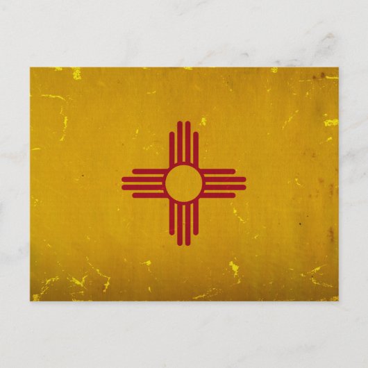 New Mexico Flag VINTAG.png Postkarte (Vorderseite)