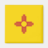 New Mexico Flagge & New Mexico, USA Urlaub/Sport Magnet (Vorne)