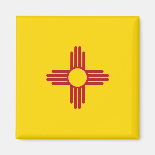 New Mexico Flagge & New Mexico, USA Urlaub/Sport Magnet (Vorne)