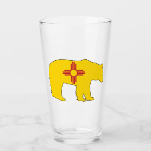 New Mexico Flaggenbär Glas