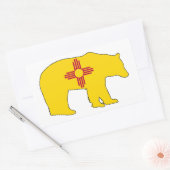 New Mexico Flaggenbär Rechteckiger Aufkleber (Umschlag)