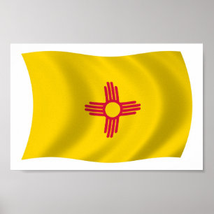 New Mexico Flaggenposter Druck Poster