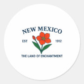 New Mexico Flower Premium Tri-blend Runder Aufkleber (Vorderseite)