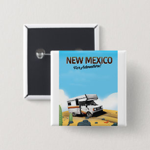 New Mexico "For Adventure" Reiseplakat Button