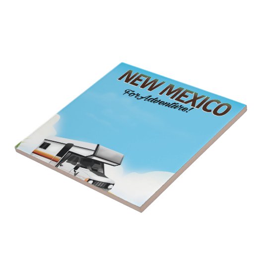 New Mexico "For Adventure" Reiseplakat Fliese (Seite)